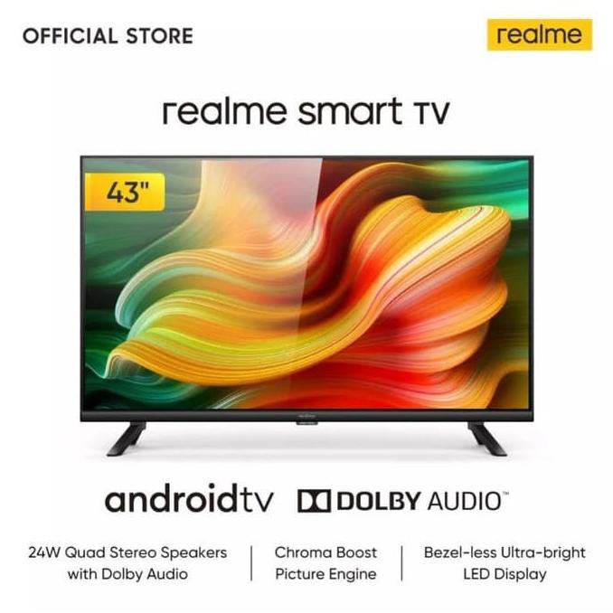 Ready&Siapkirim Realme Smart Tv 43" Inch Garansi Resmi Realme Android Tv - 43 Inch