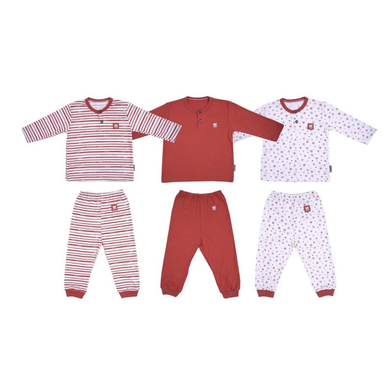 3 SETELAN BAJU TIDUR ANAK FLUFFY BABY TERMURAH !! Oblong baju panjang celana panjang size SML