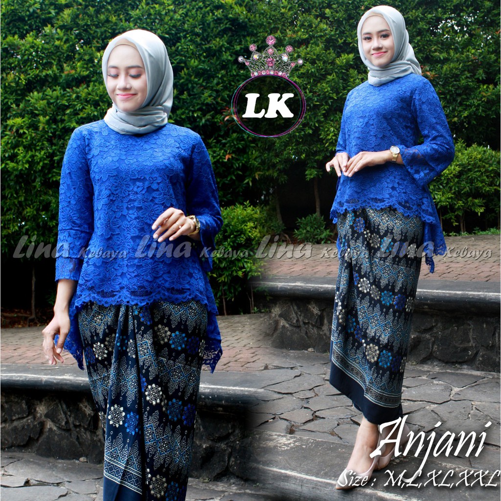 SB Collection Stelan Kebaya Kyara Blouse Brukat Dan Rok Lilit Maxi Super Jumbo Batik Wanita