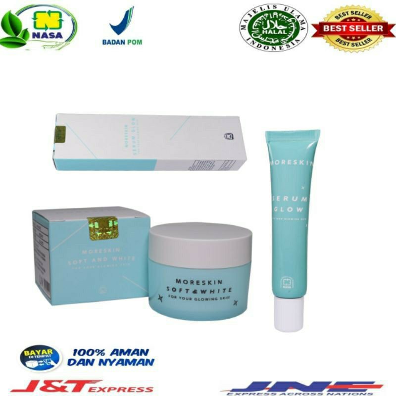 Moreskin paket glow series/soft and white/serum glow nasa