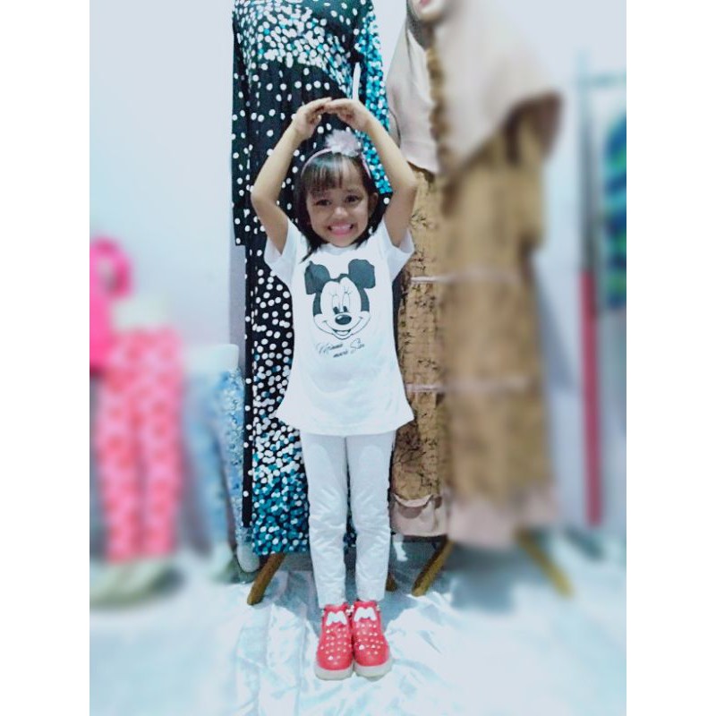 kaos anak Minnie mouse
