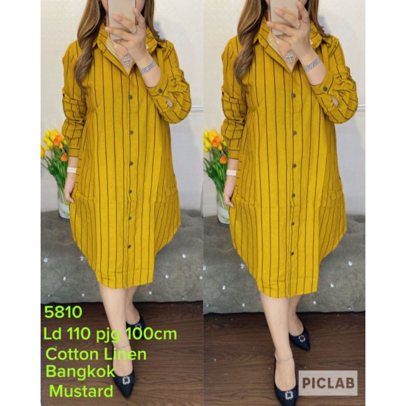 5810#Tunic salur BKK import super mewah bhn cotton Bangkok Prem Ld 110cm PJ 100cm