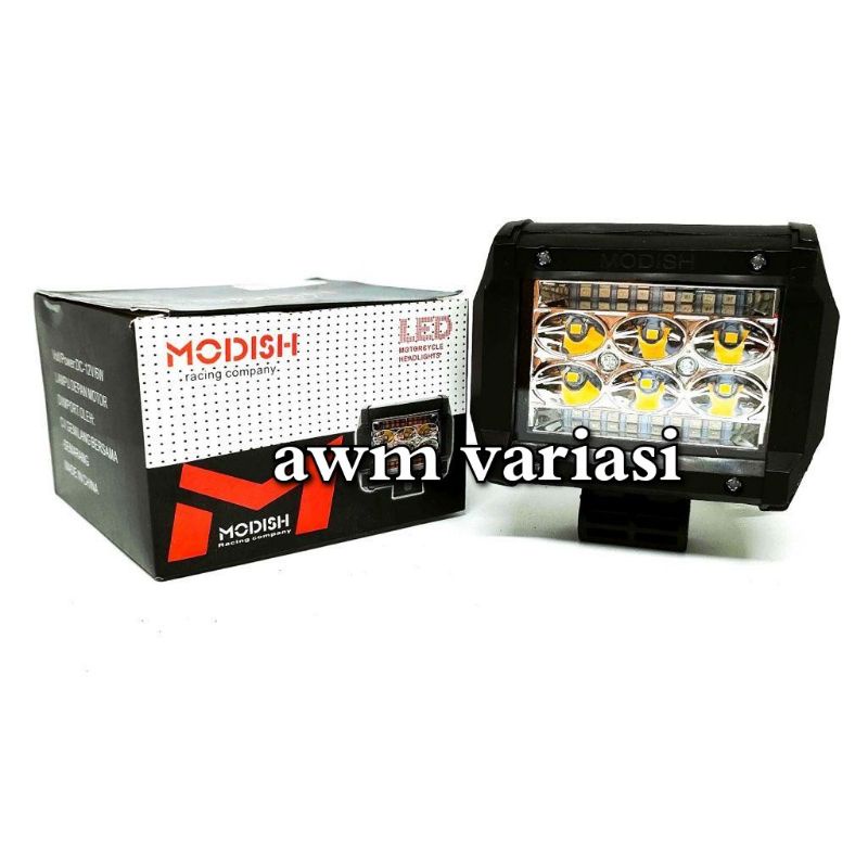 Lampu Tembak 6 Mata 2 Susun LED CWL Senja Biru Atas Biru