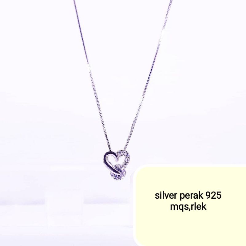 Kalung perak silver 925 ,awet, tidak berkarat, tidak luntur,Gratis box dan ada kode 925