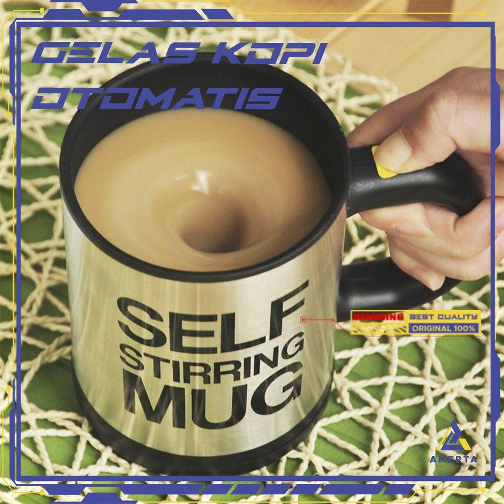 Self Steering Mug|Gelas Pengaduk Otomatis |Bisa Aduk Sendiri 350ml