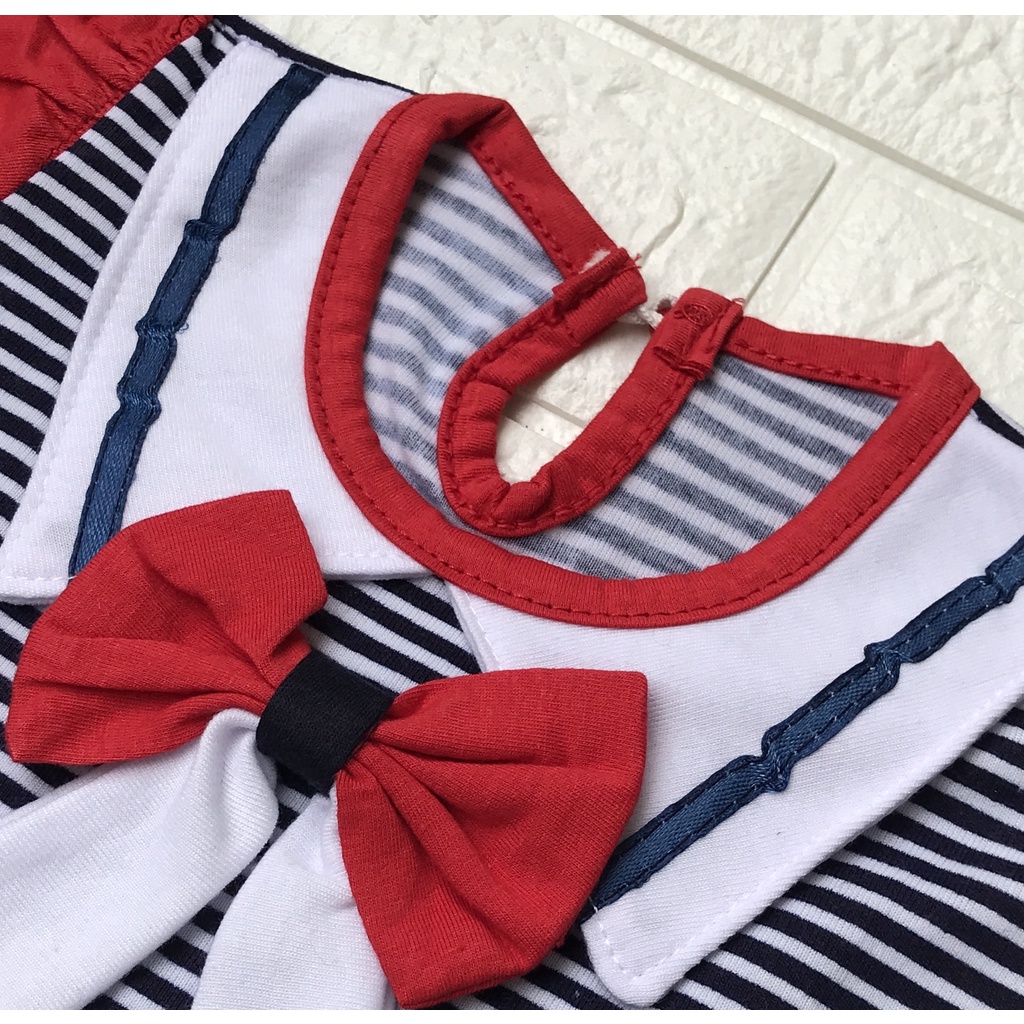 Babysmart - Baju bayi/Anak Perempuan Dress+Bando+Sepatu motif SAILOR 1038 Mom's Gift SNI usia 0 -12 bulan / Pakaian anak
