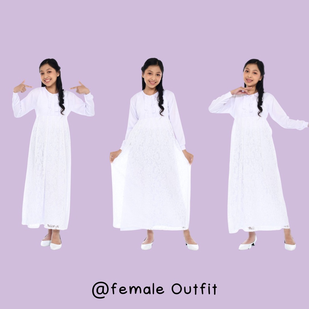 dress brokat - baju anak 4-12 tahun - gaun brokat