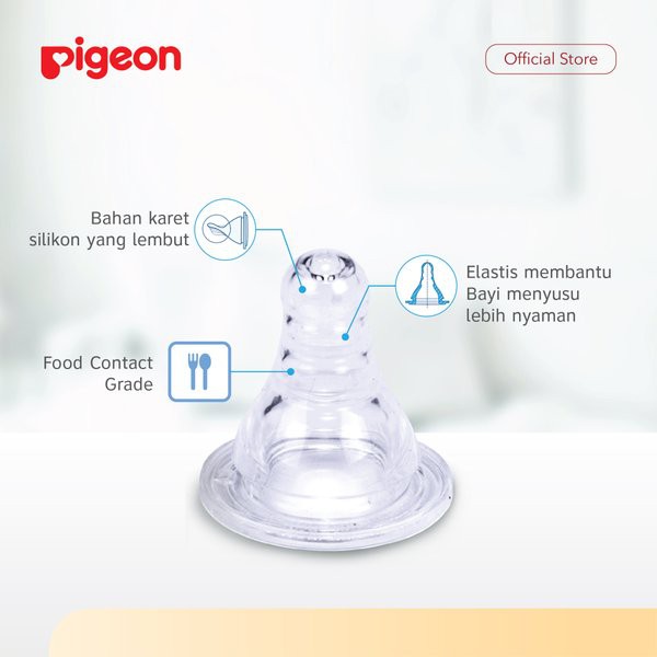 Pigeon Peristaltic Nipple Standart Slim Neck Box isi 2 - Dot Blister Bayi