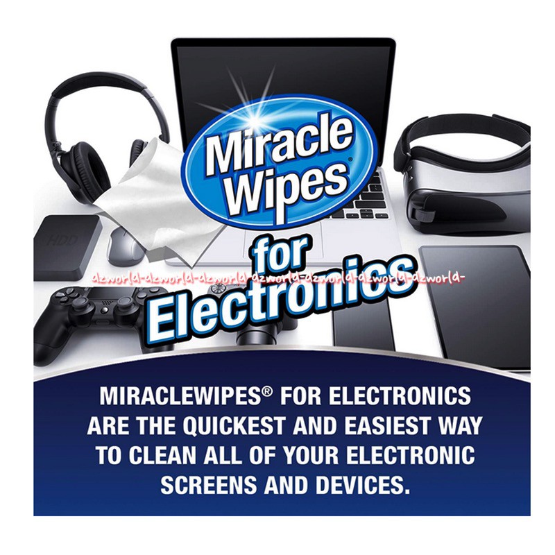 Miracle Wipes For Electronics 30pcs Tissue Basah Untuk Lap Membersihkan Komputer Elektronik TV Radio Handphone