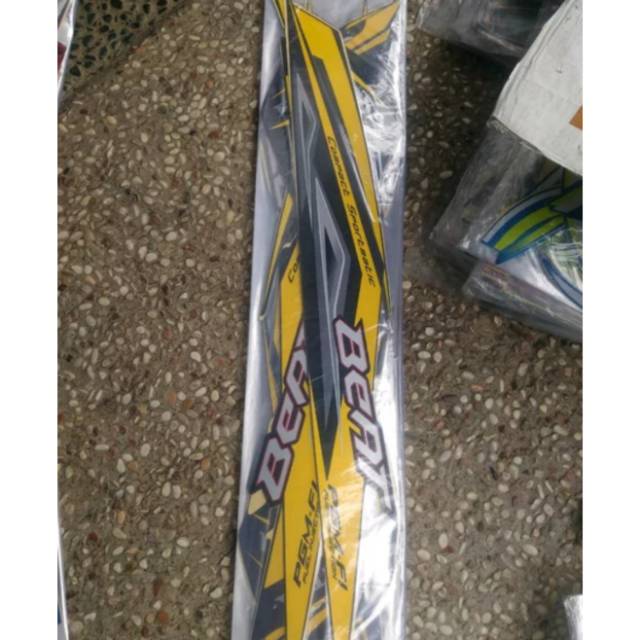 Striping stiker sticker lis list body motor beat abu abu kuning 2014