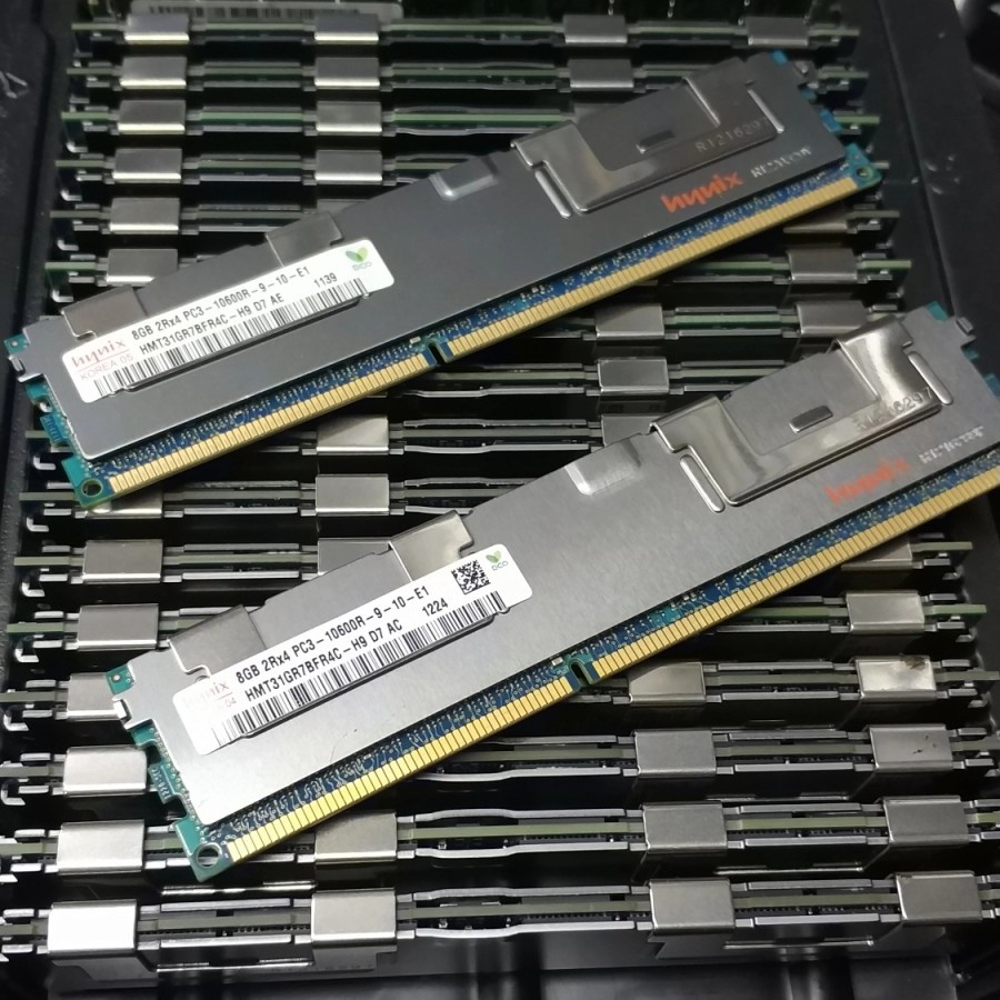 memory ram server 8gb ddr3 ecc 2rx4 pc3-10600R ecc reg hynix original murah meriah