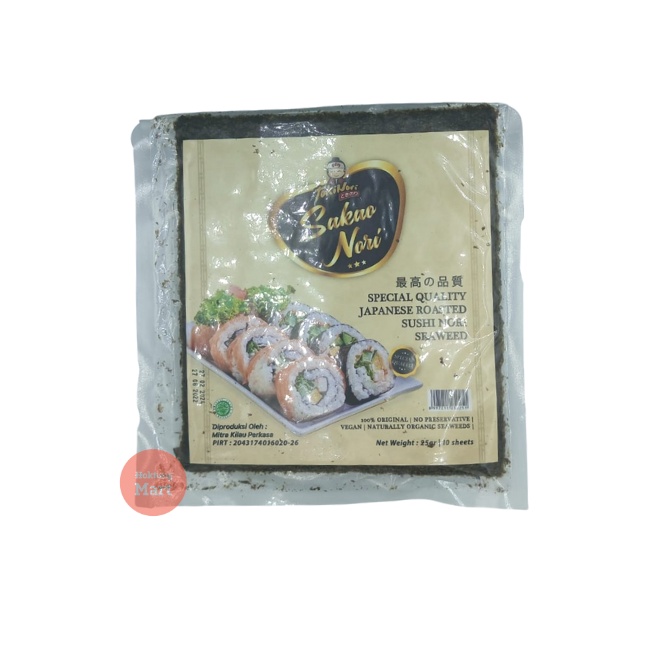 

Sakao Nori Rumput Laut Kering Nori Sushi 10s Sakao