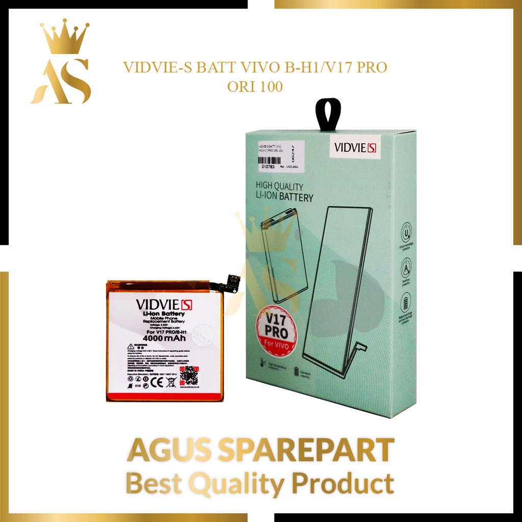 VIDVIE-S BATERAI VIVO B-H1 / V17 PRO ORI 100 / BATTERY / BATRE