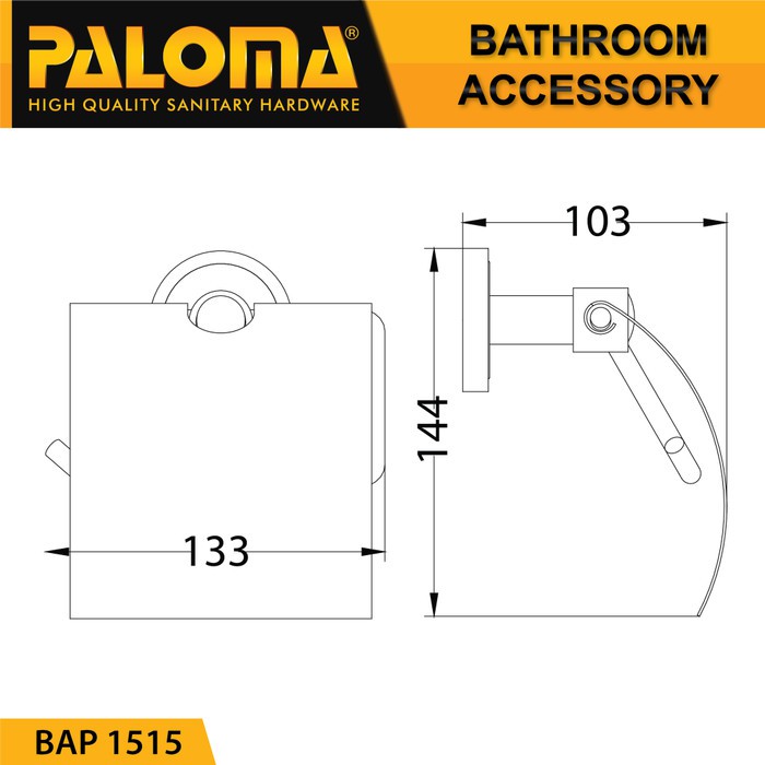 PALOMA BAP 1515 TEMPAT TISSUE Toilet Holder Tisu Gulung Roll WC Mandi