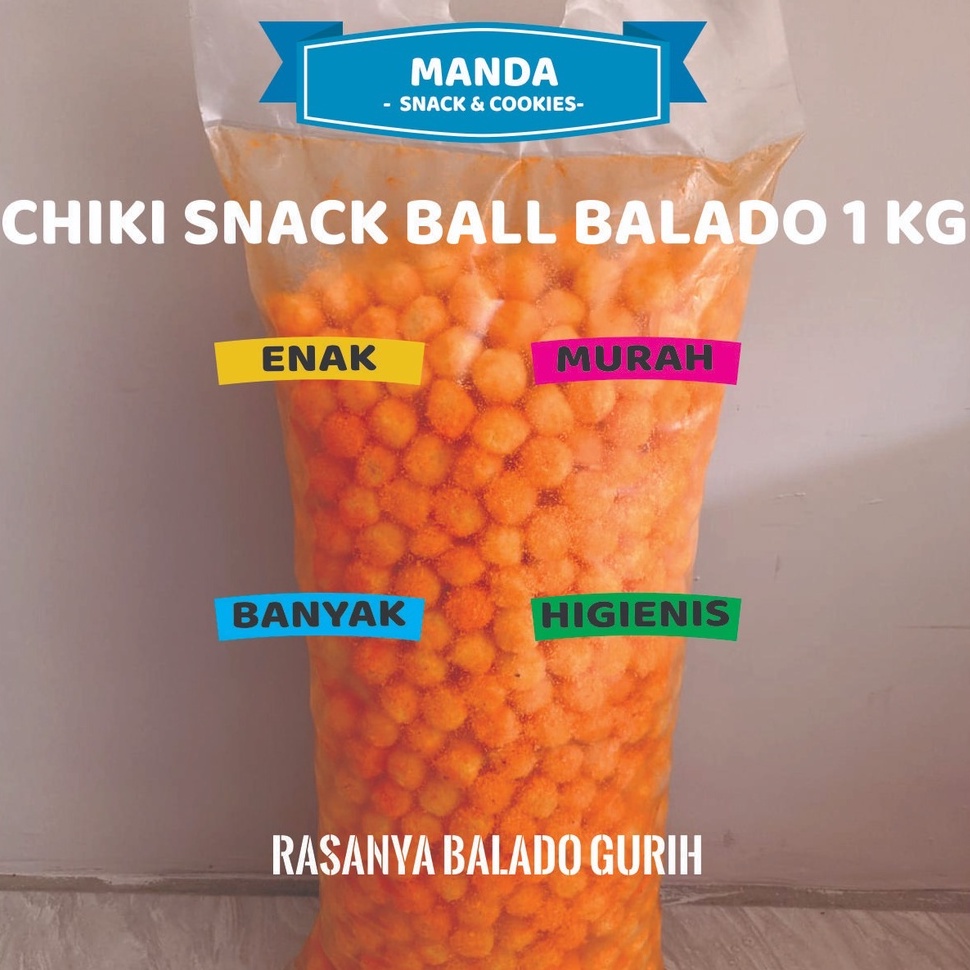 

(Manda) Makanan Ringan Snack Cemilan Snack Ball Balado 1 Kg