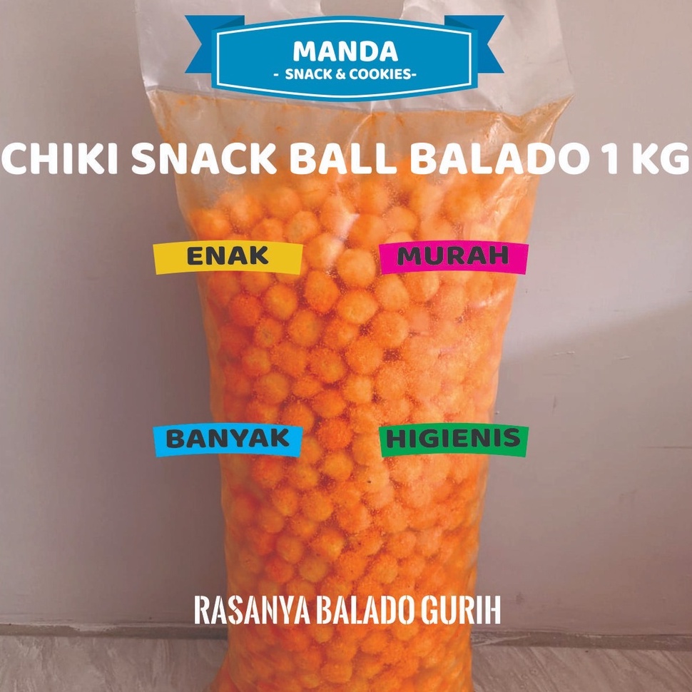 (Manda) Makanan Ringan Snack Cemilan Snack Ball Balado 1 Kg