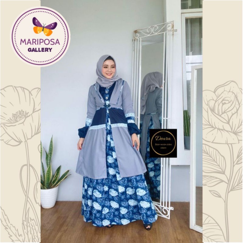 DEURA Busana Muslim Terbaru / Dress Deura / Gamis Deura Original / Setelan Gamis Deura 186 Original