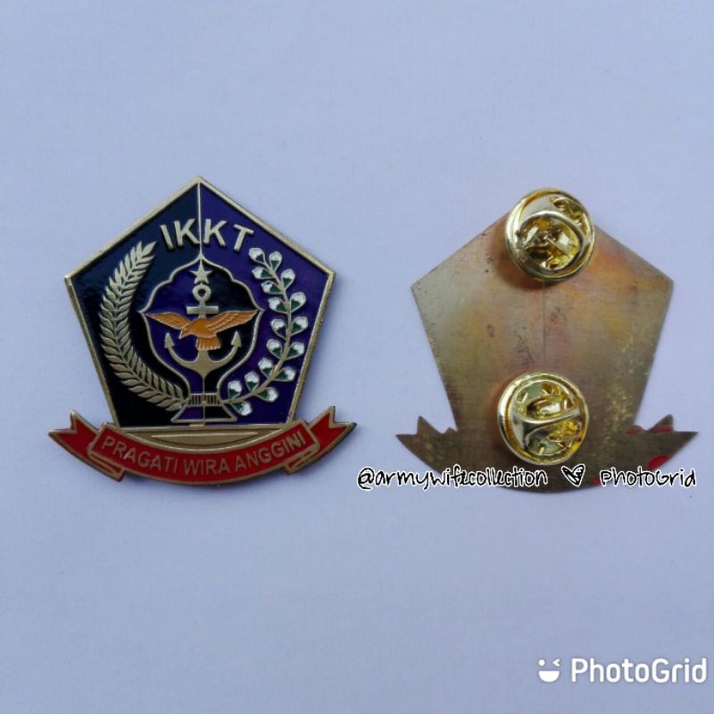 lencana ikkt tipis belakang tusuk