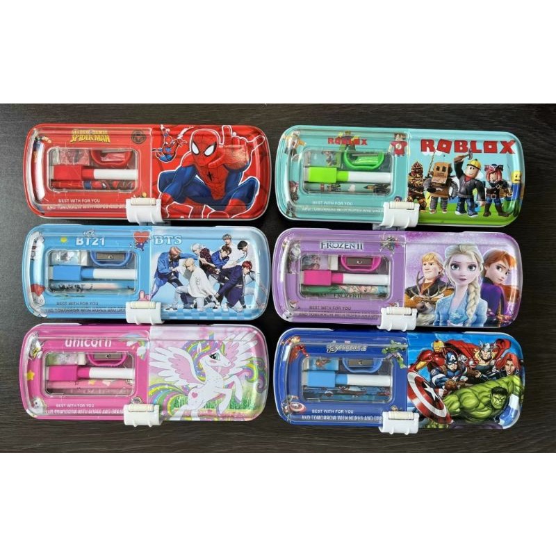 

Kotak pensil whiteboard Karakter + isi komplit - 3323