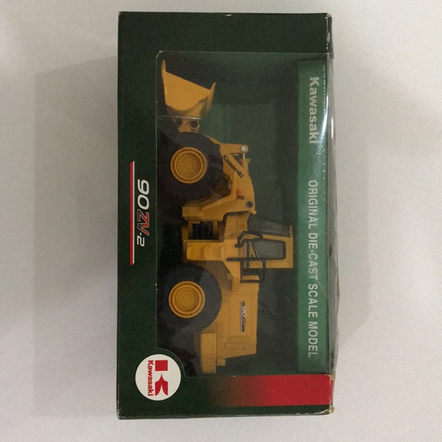original die cast scale model - souvenir miniatur Kawasaki KCM wheel loader 90ZV-2