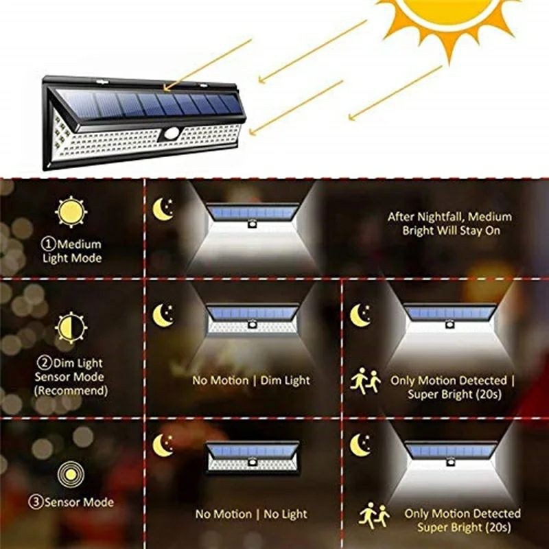 Ultima 118 LED Lampu Taman Dinding Tenaga Surya Solar Emergency