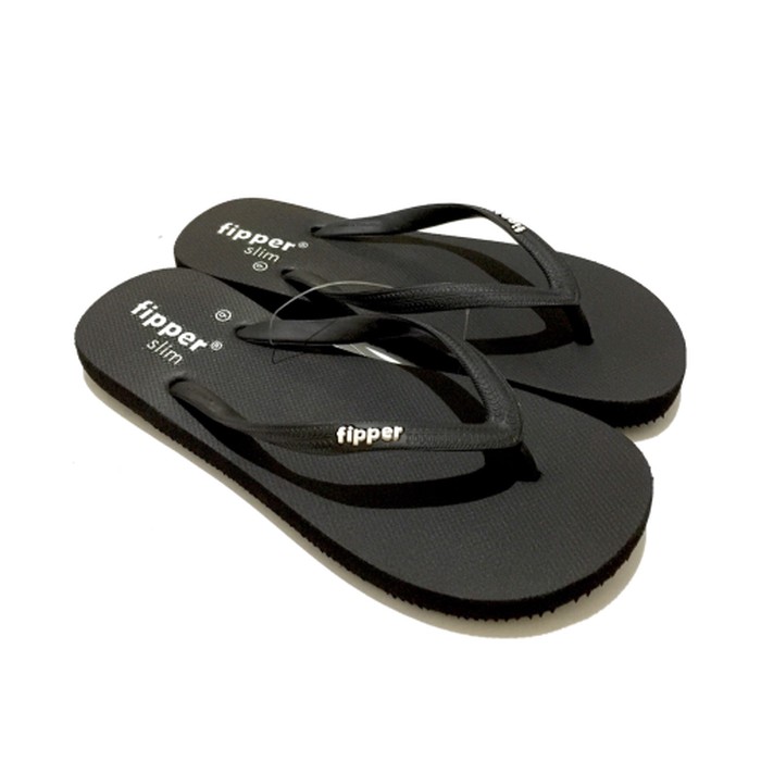  Sandal  Fipper  Slim Sendal Jepit Sendal Wanita in Black 