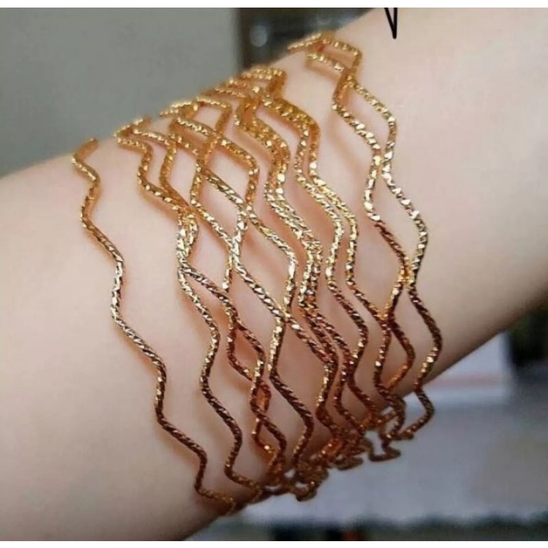 Gelang Keroncong isi 3 Xuping Lapis Emas Gold terlaris