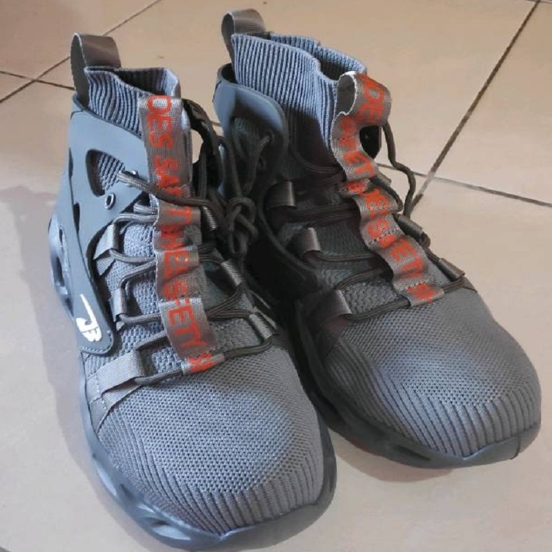 Sepatu Safety Boots Pria Cowok Touring High Cut Ujung Besi Kerja Proyek Ringan Lapangan Olahraga Outdoor Anti-smash 166