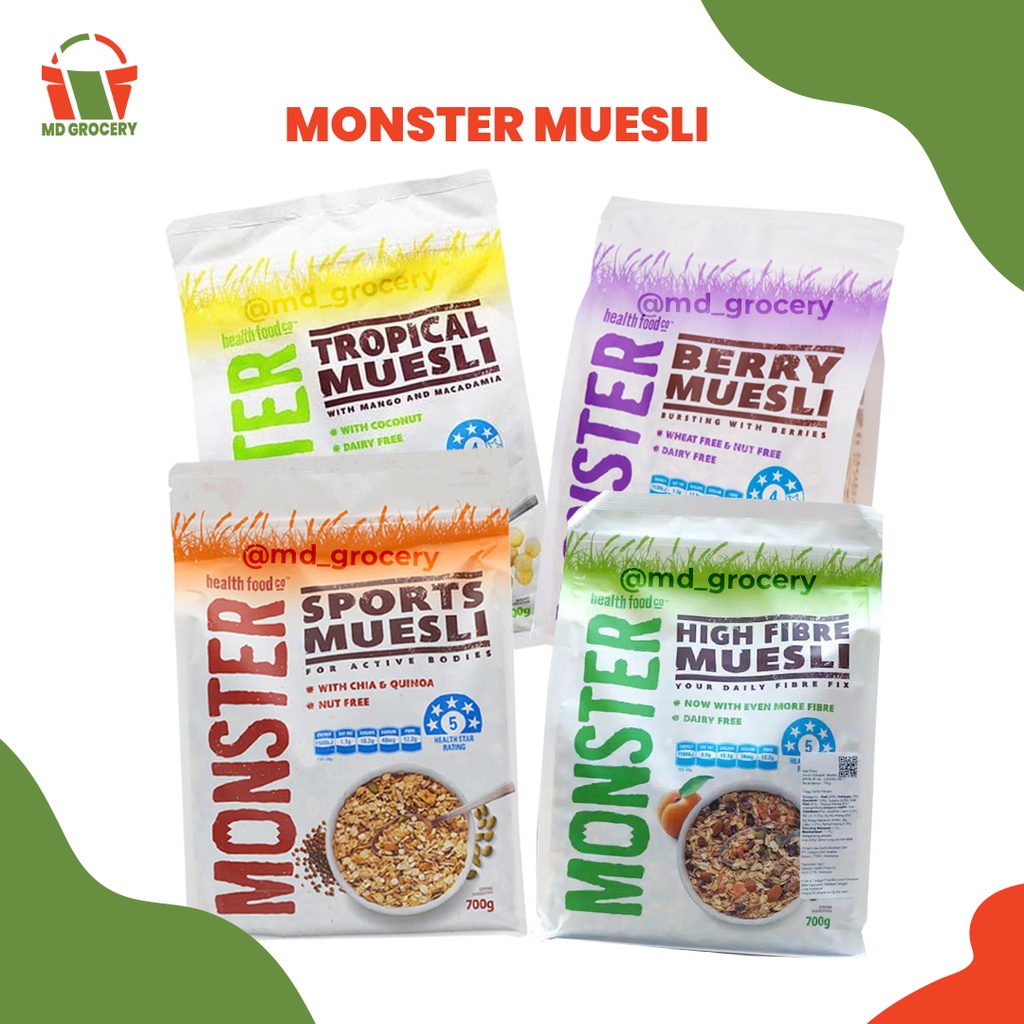 Jual Monster Muesli High Fibre/Tropical Muesli/Sport (700gr) Berry