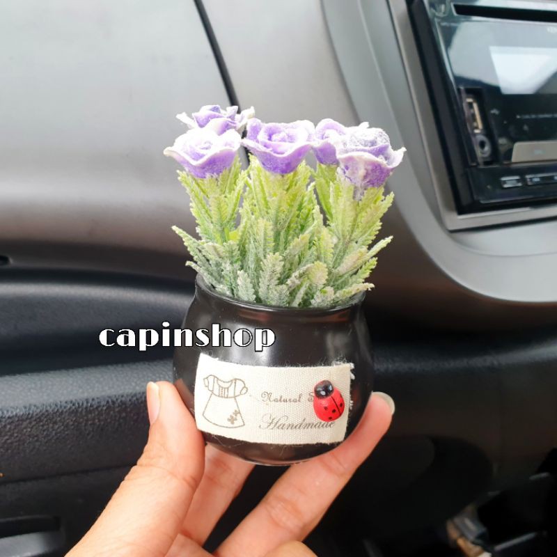 MINI BUNGA ARTIFISIAL // Aksesoris hiasan mobil dasboard lemari Bunga Flower-Mawar