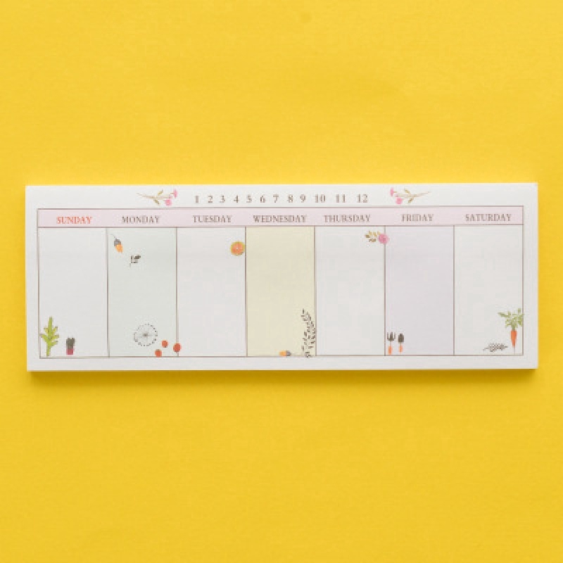 Weekly Plan Paper Scrapbooking Stickers Sticky Note Stationery School Supplies Pupils Office