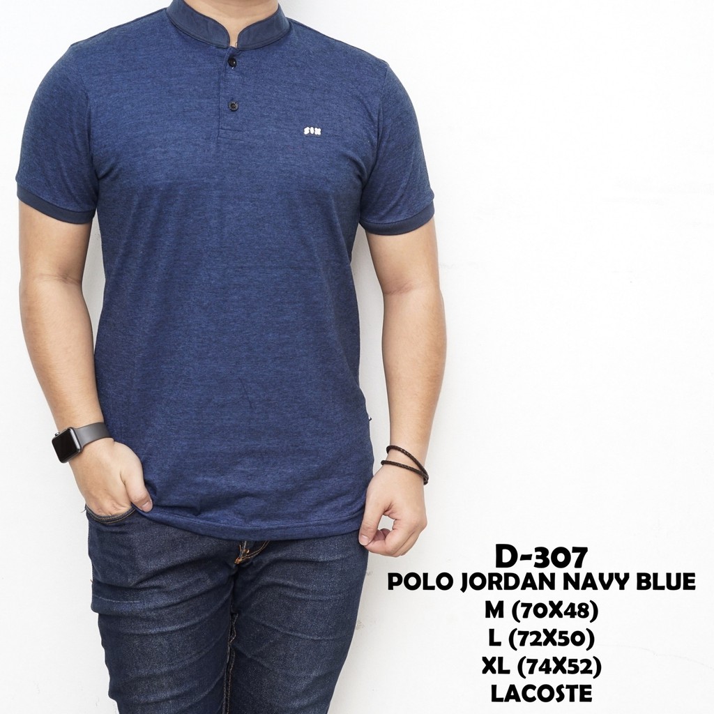 Poloshirt Shanghai Polo Six Polo Shirt Sanghai Kaos Kerah Cowok Pria Biru Dongker Navy D307