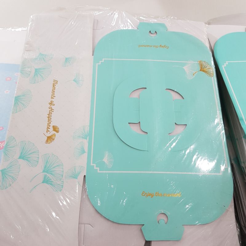 Cake Box Handle Ginko Leaves 25 x 25 x 17,5