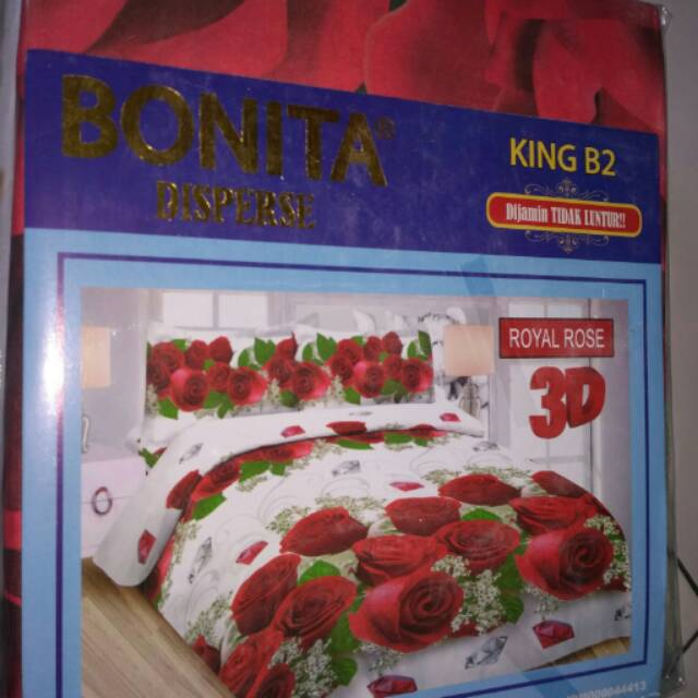 SPREI BONITA KING 180 X 200 ROYAL ROSE