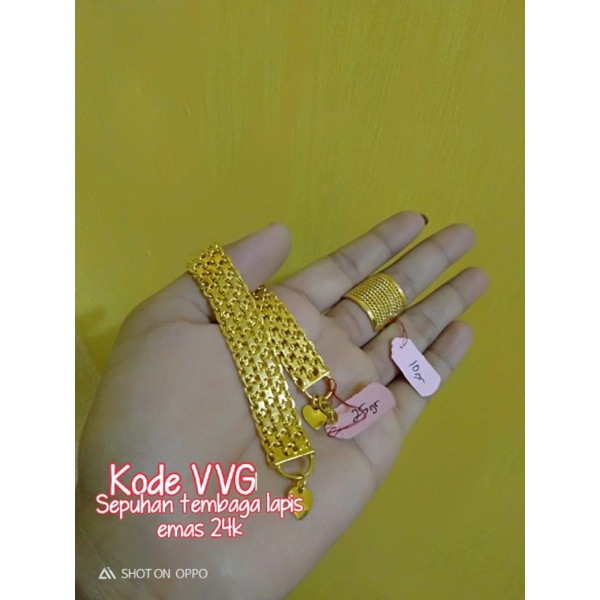 best seller set gelang dobel nori cincin lilit lps ems24k