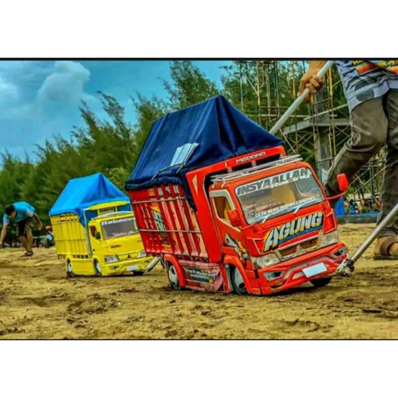 MINIATUR TRUK OLENG KAYU MURAH.MOBIL OLENG.TRUK OLENG MURAH