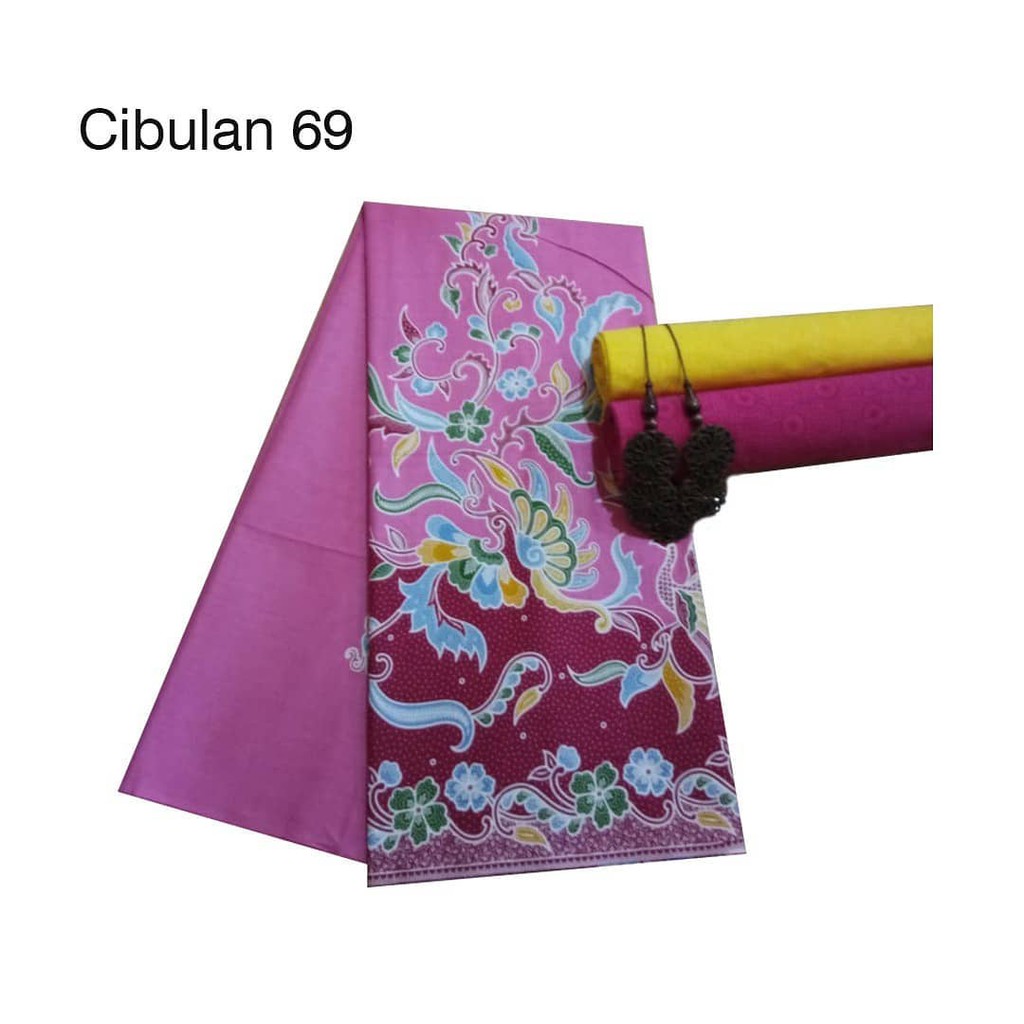 KAIN BATIK UNGGUL JAYA CIBULAN 69 (WARNA ABU, KUNING, ORANYE, PINK, TOSKA, TURKIS) OLEH2 PEKALONGAN