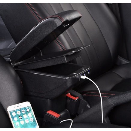 Armrest Console Box FORD ECOSPORT Kotak Alas Lengan dual stack 7 Port USB Charger