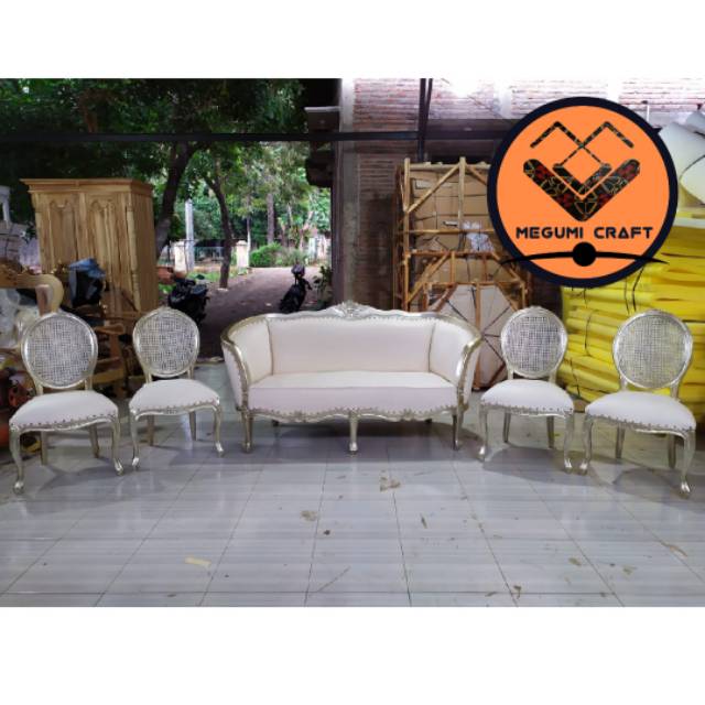 Kursi pelaminan mewah sofa pengantin jepara mebel