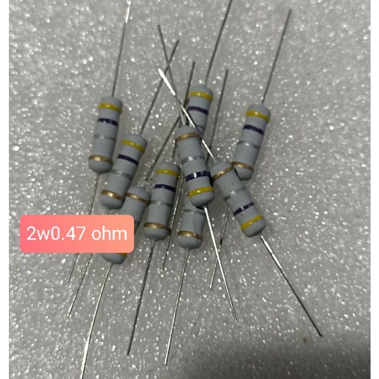 10BUAH RESISTOR 2WATT 0.47OHM 2 WATT 0.47 OHM 0,47 OHM 2W
