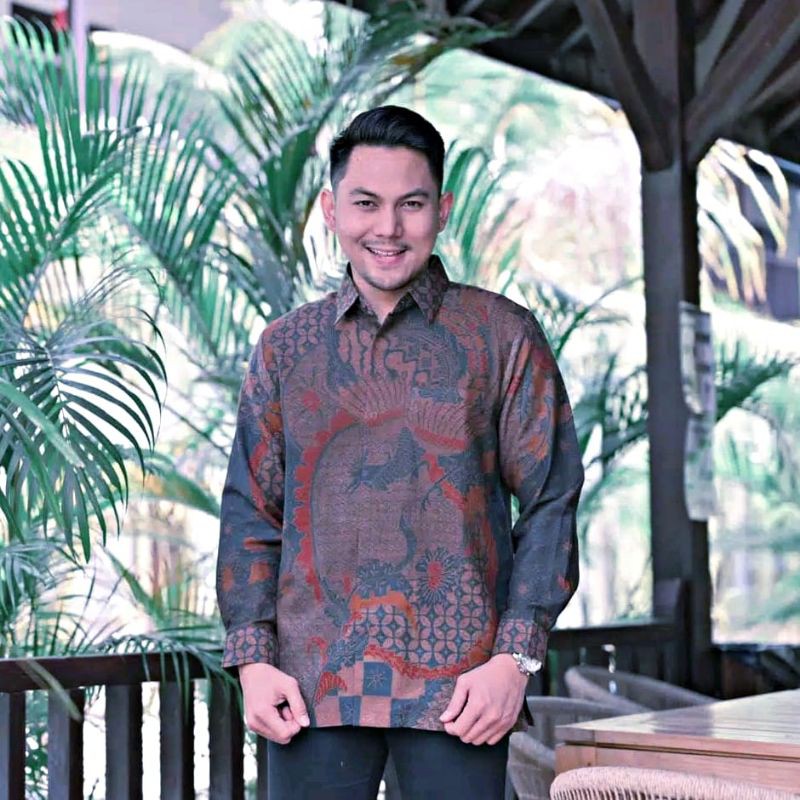 Kemeja Batik PREMIUM Pria Lengan Panjang Bahan Katun Premium Reguler Fit Batik Exclusive Terbaru 104