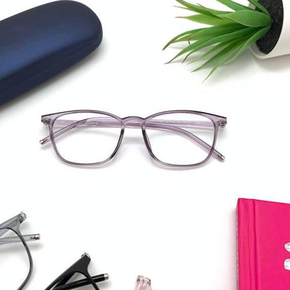 [ Murah ] 7P7 Kacamata /frame kacamata lentur kotak pria wanita gaya retro korea paket lensa minus 2