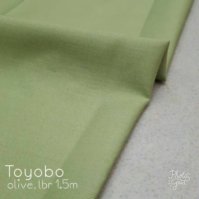 Bahan kain toyobo olive ukuran 1 m