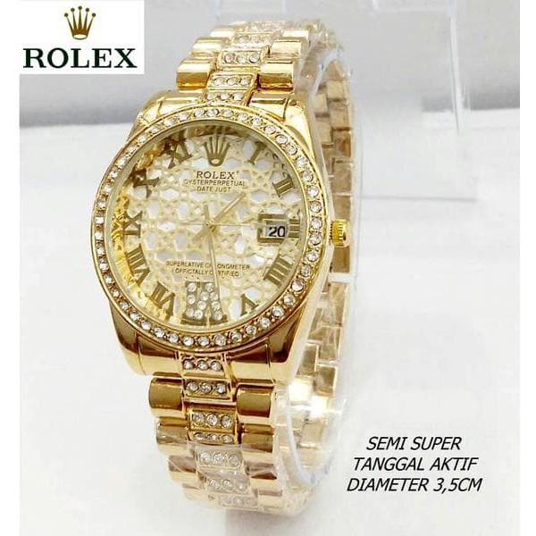 Jam Tangan Wanita / Cewe Rolex Kirro Combi Gold Ori