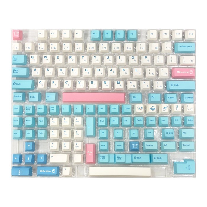 KEYCAPS MILK COVER CHERRY PROFILE JAPAN ROOT MECHANICAL KEYBOARD