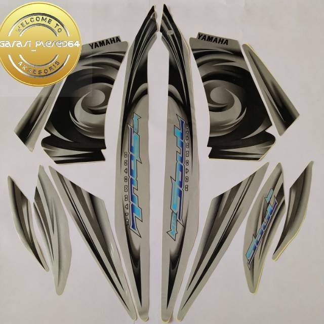 striping yamaha mio soul 2007 2008 silver list body