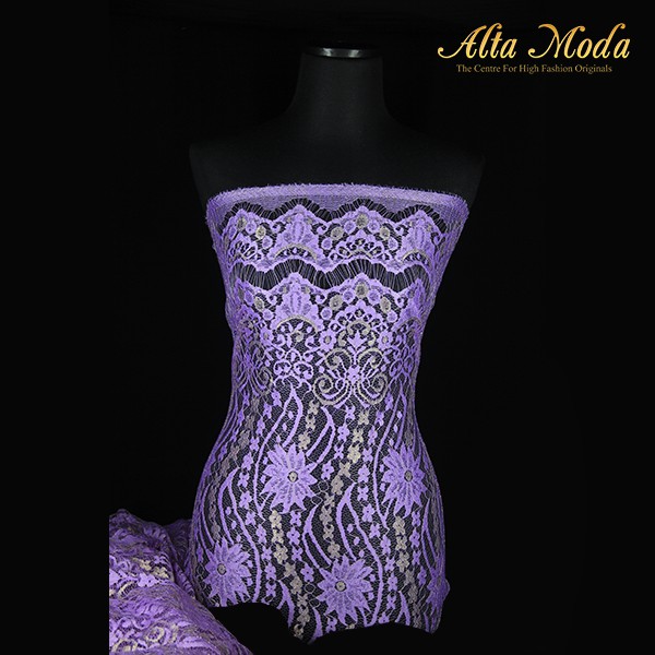 

Alta Moda Brokat Semi Perancis Floral Besar Kecil Lavender (2.5M)