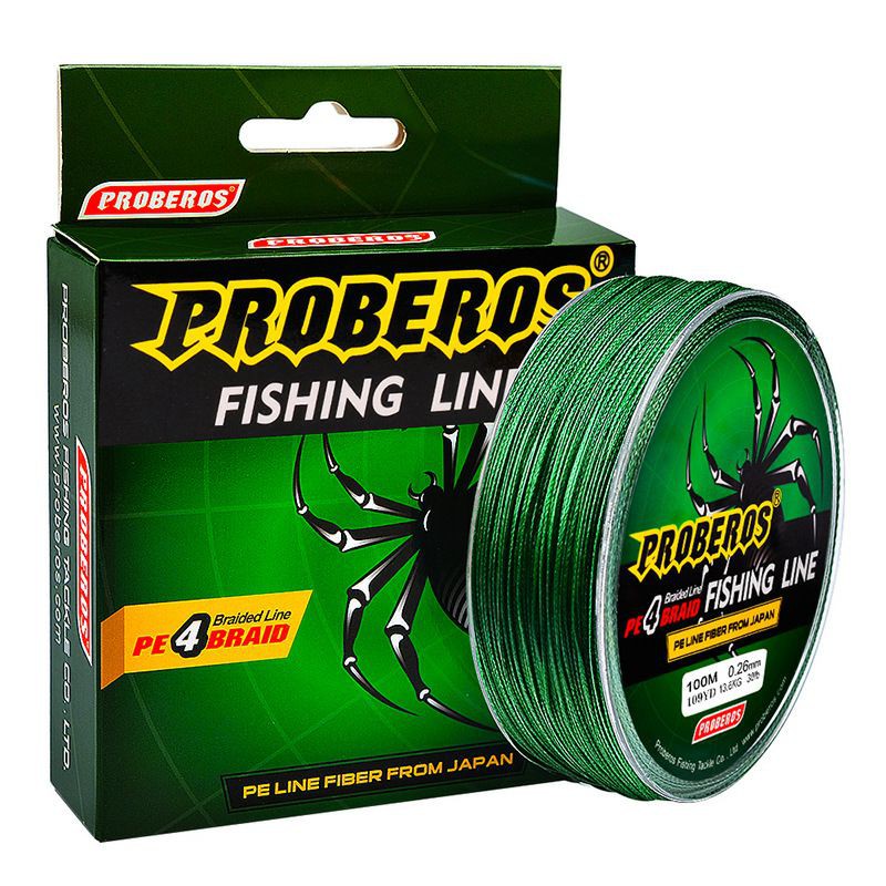 Senar Benang pancing PE Braided Ultralight UL Merk Proberos 100 meter 100m 0.4/6LB 0.6/8LB 0.8/10LB