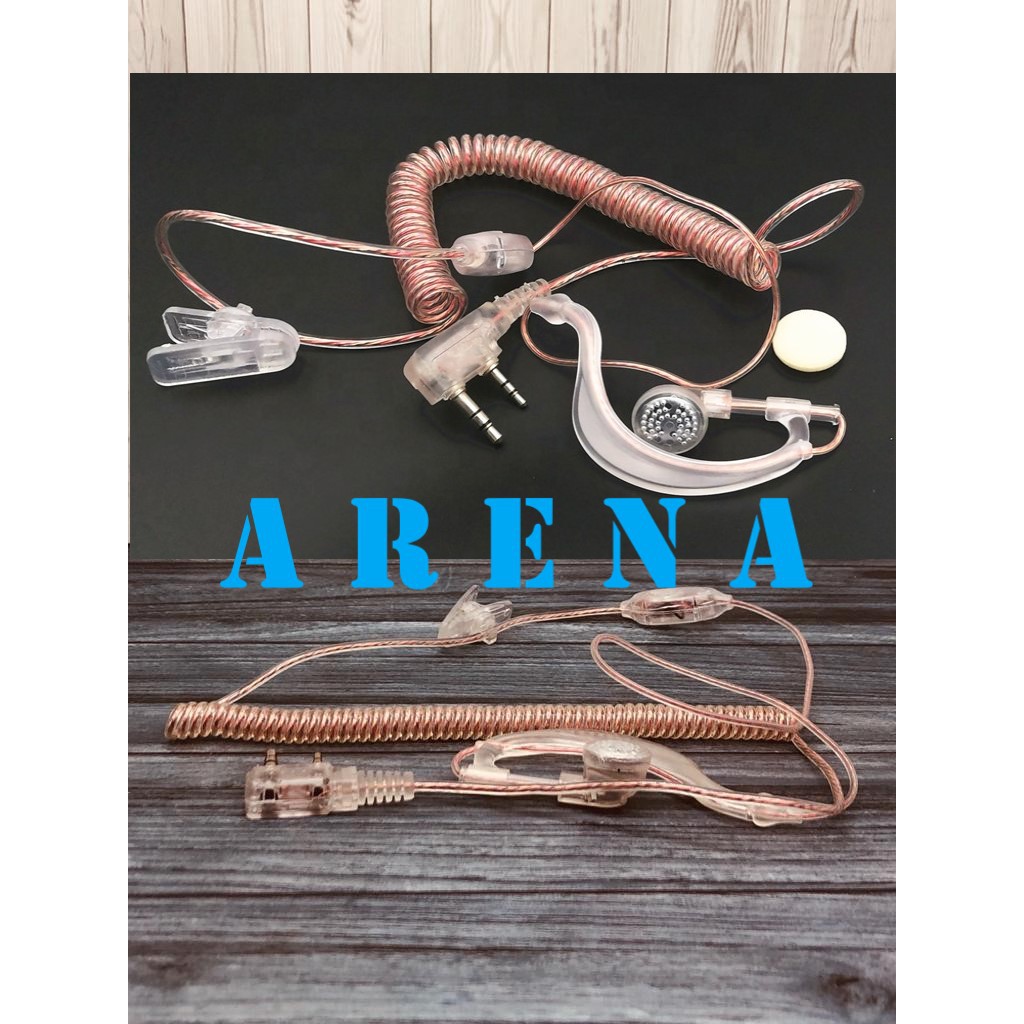 HEADSET HT TRANSPARAN EARSET Paspampres POLISI TNI Handy Talkie by WLN