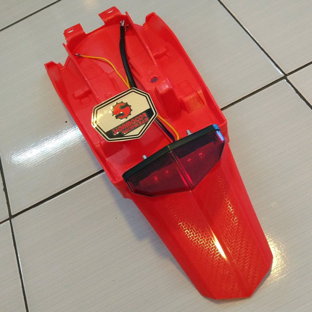 Spakbor Belakang Honda CRF 150 Lampu Led Rem dan Sen Merah